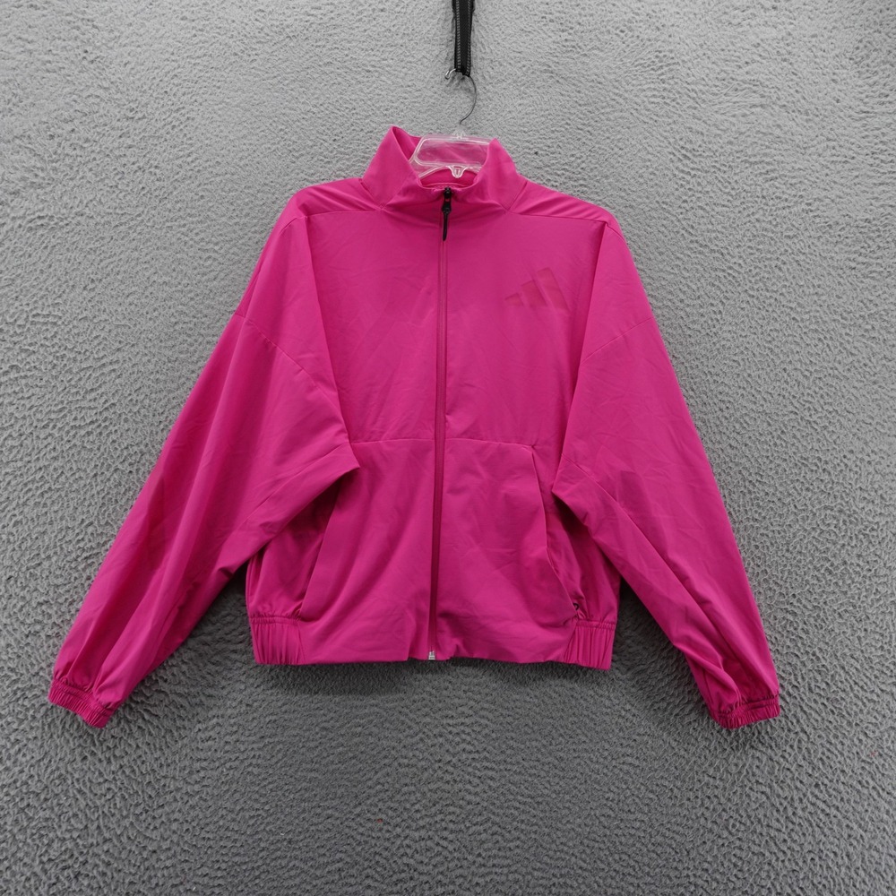Adidas ZNE Woven Track‎ Jacket XS Pink Womens UPF50 Athletic Sportswear NEW $110
